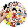 Dragon Ball Colorful Stickers, 50 Pieces (not Repeated), Waterproof and Sunscreen.