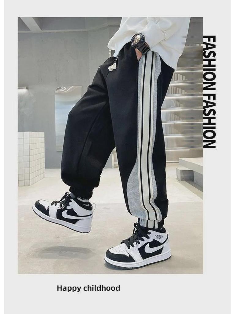 Jungen Trendige Frühling 2024 Lässige Sporthose - Modisch und Stilvoll für Mittlere bis Große Kinder