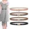 New Belt for Women Korean Style Adjustable Pearl Buckle Belt Decorative Dress Simple Leather Waist Seal