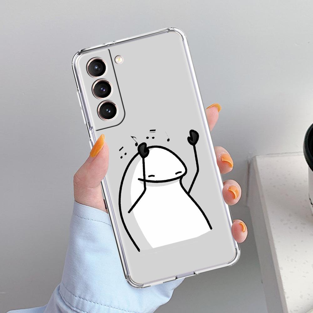 Phone Case For Samsung Galaxy S26 S25 S24 S23 S22 Ultra S20 S21 FE 5G Plus Soft Clear Cover Cute Matchstick Men Couple