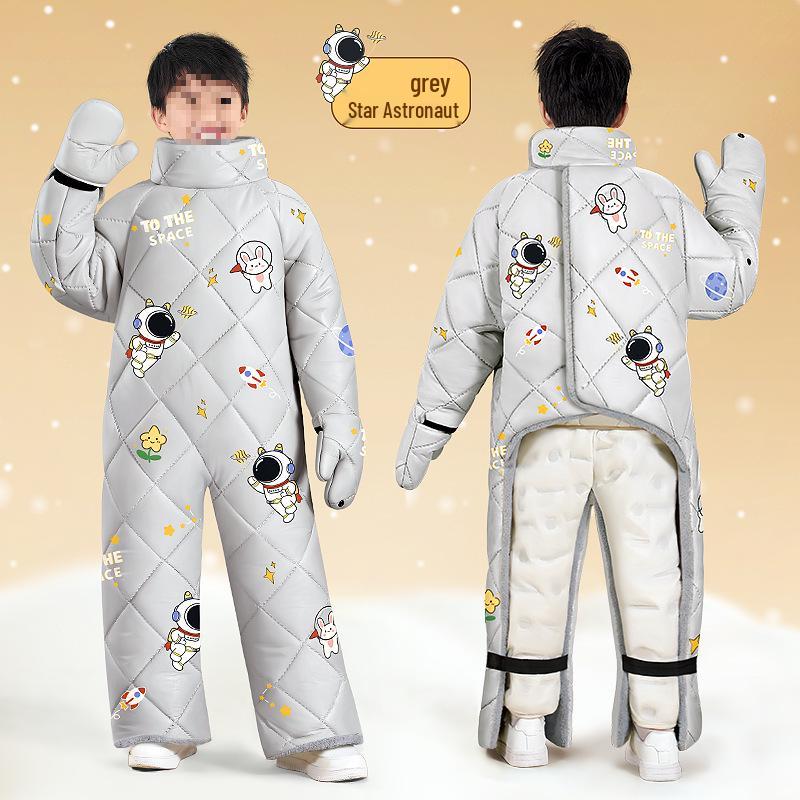 Thickened Winter Windshield & Rear Seat Cover for Children's Electric Cars - Parent-Child Cold-Proof, Windproof Protection