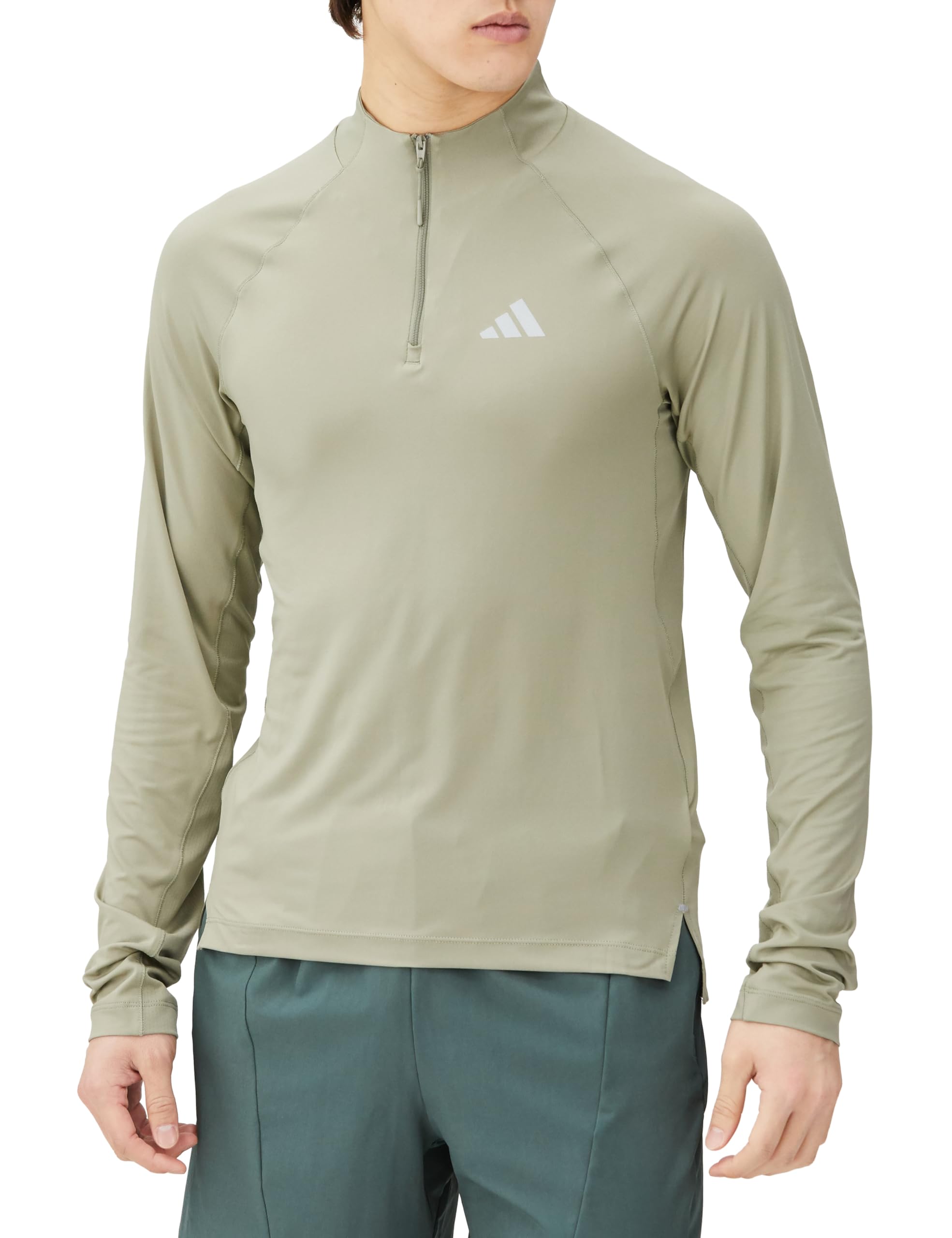 

Adidas Свитшот для тренировок в зале на молнии с длинным рукавом KLV84 Серебристая галька + футболка 1/4 Мужской (IR5882) Дж/С