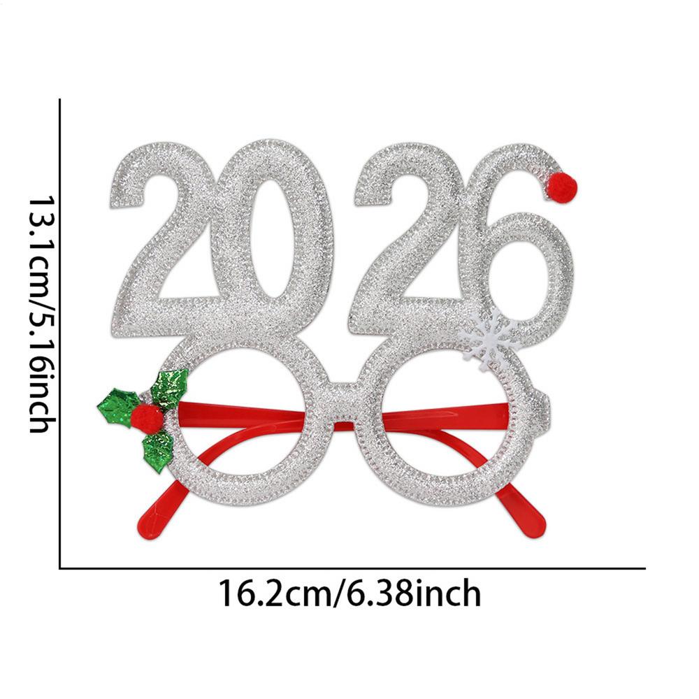 2026 Christmas Theme Digital Funny Glasses Party Decoration New Year Photo Frame Creative Eye Wear for Holiday Celebrations