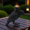 Crow Candle Holder Halloween Tea Lamp Holder Gothic Resin Crow Candlestick Statue Home Decorative Candlestick Stand Props