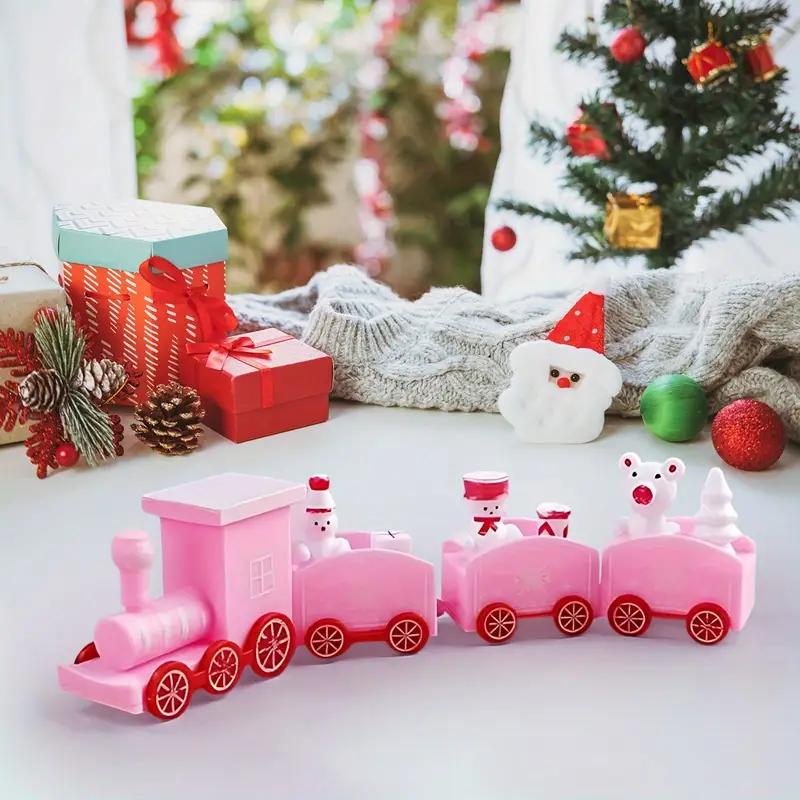 Merry Christmas Plastic Train Decorations for Home 2026 Xmas Ornament Navidad Noel Gifts New Year 2026 Gifts Holiday Decor
