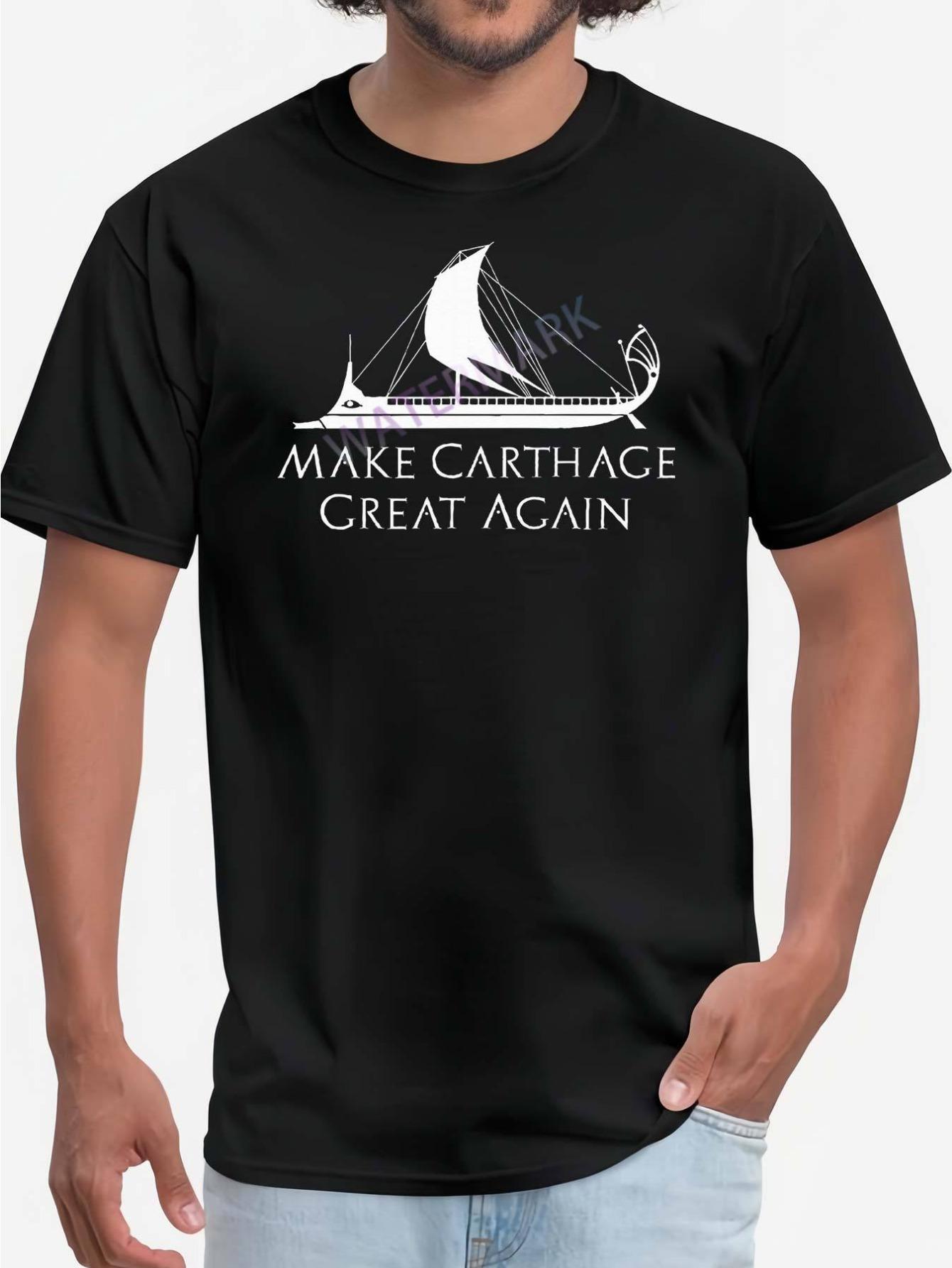 

T-Shirt y2k Phoenician Trireme History T Black/White 4XL