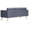 3 Seater Fabric Sofa In Dark Grey