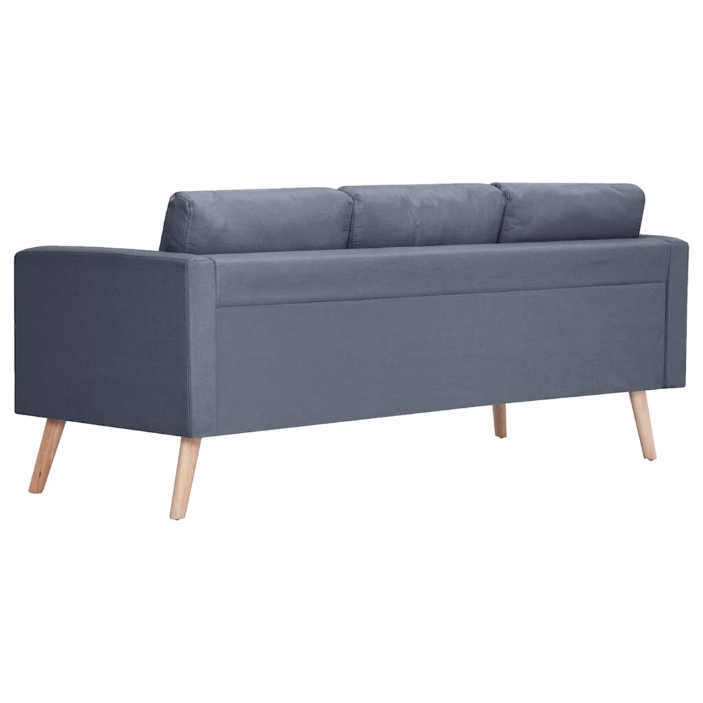 3 Seater Fabric Sofa In Dark Grey