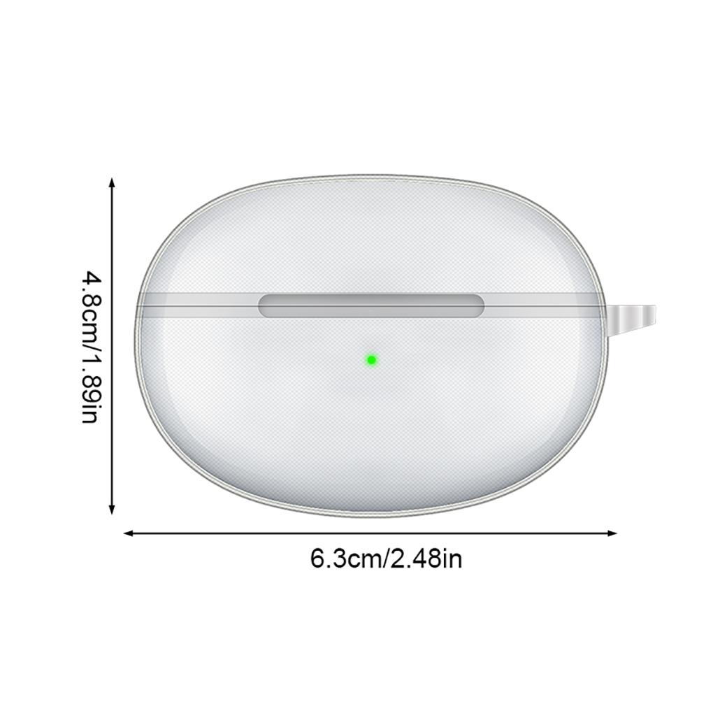 Earphone Charging Box TPU Shockproof Case with Hook Holder Bag Wireless Headphone Transparent Cover Protector Earbuds