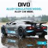 1:32 Bugatti Divo zinc Alloy Pull Back Car Diecast Electronic Toys with Lights and Music,Decorative,Mini Vehicles Toys for Kids,Boyfriend,Young