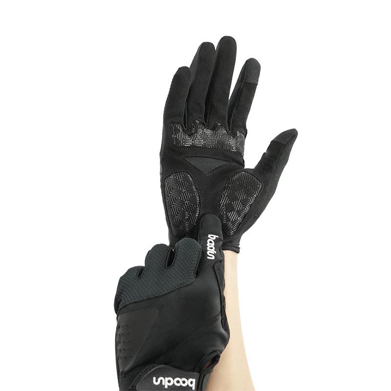 

Full Finger Wear-Resistant Non-Slip Breathable Cycling Gloves for Autumn/Winter Medium чорний