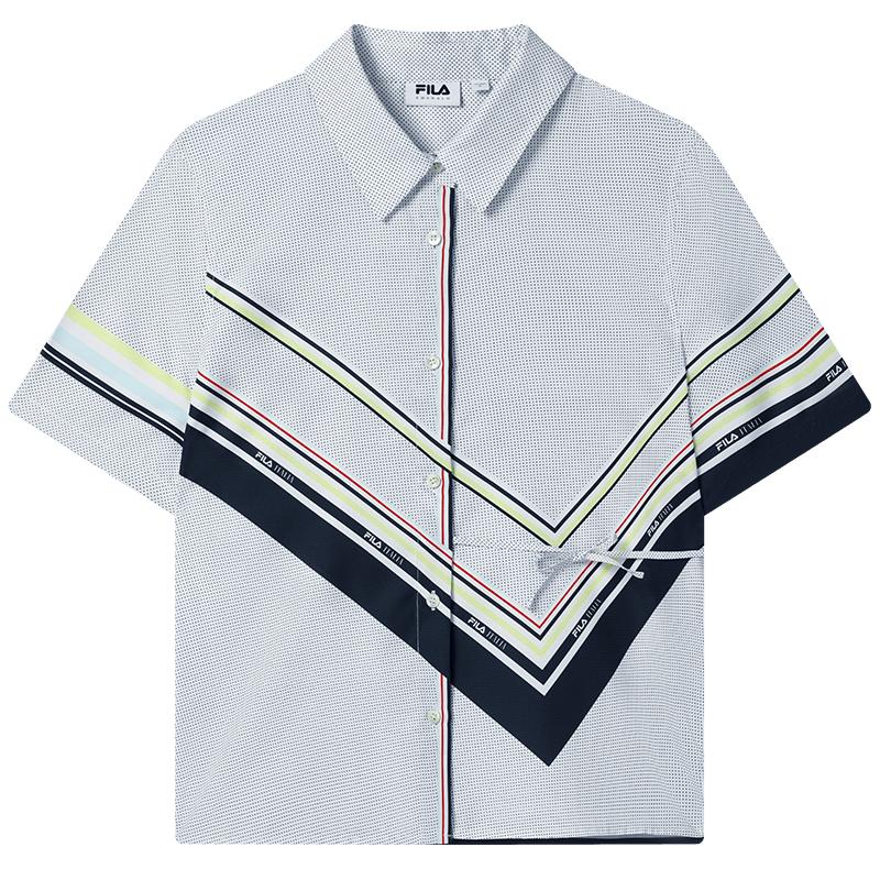 

FILA Emerald Women s All-Over Print Short Sleeve Shirt S