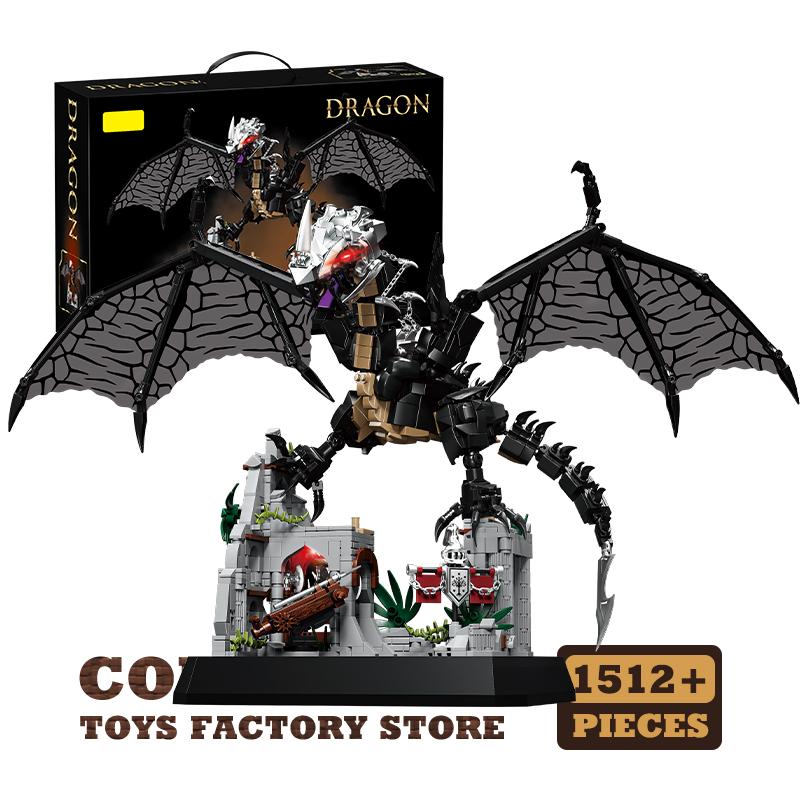 Non-Toxic Moc Bricks Flying Dragon Sets Movie Scene Action Figures Puzzle Toys Magic Animal Building Blocks 3D Model Kids Adults Gifts New