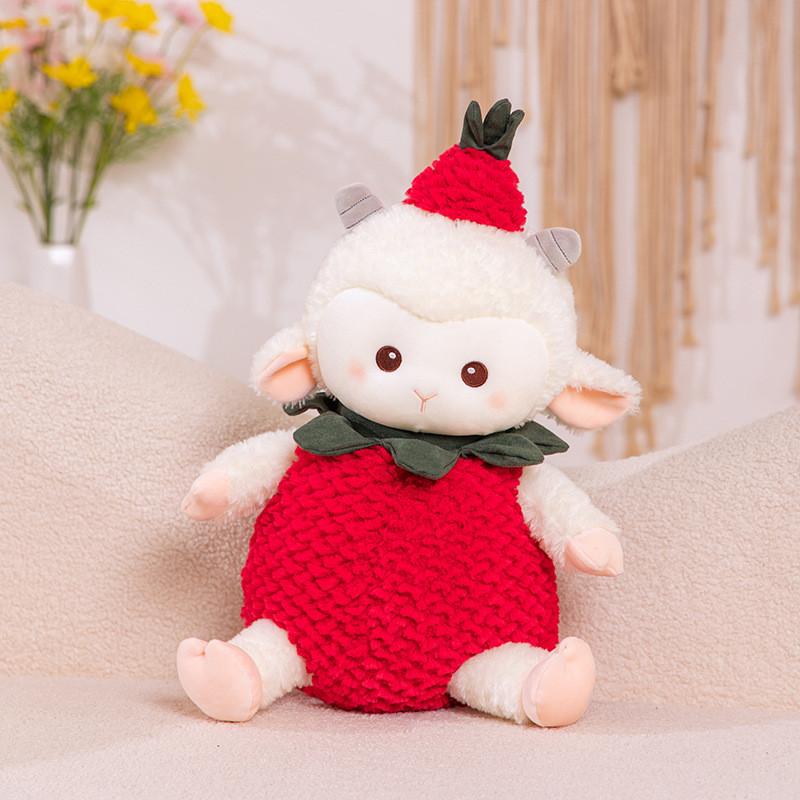 Sheep Plush Strawberry Toy Cartoon Stuffed Doll Bedroom Decoration Gift Kids