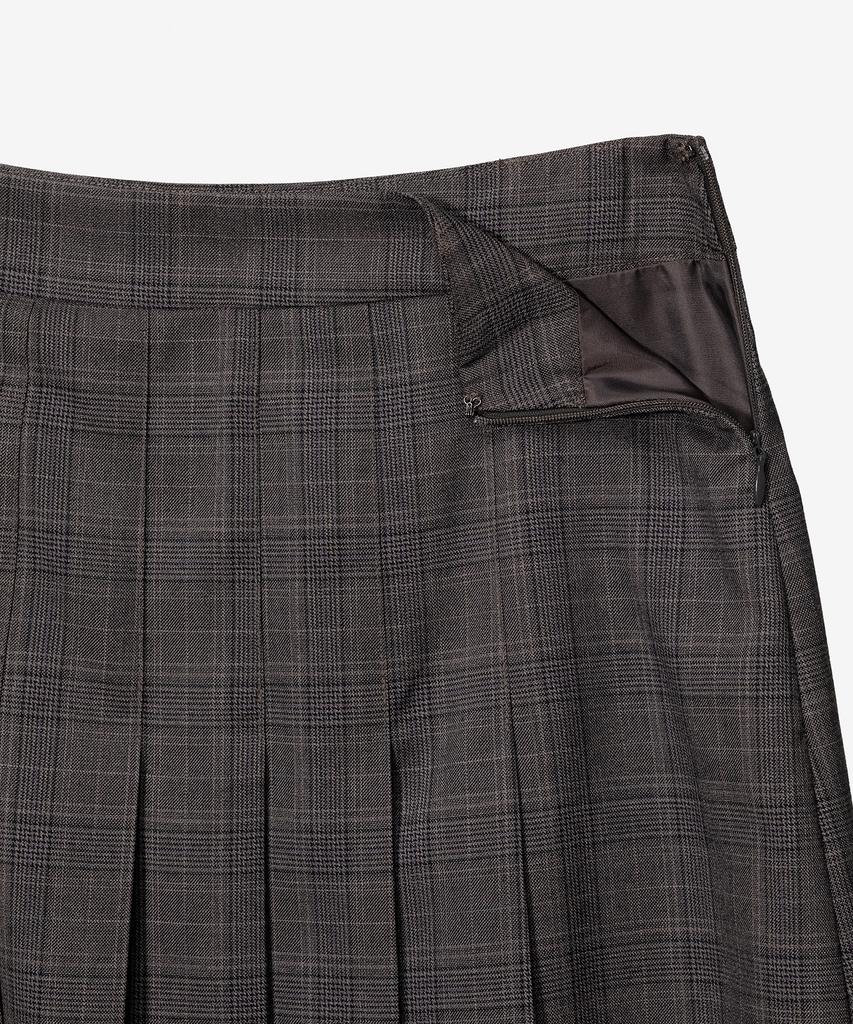 Mind Bridge Woman [W] Check Pleated Midi Skirt