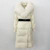 OFTBUY Winter Jacket Women Long Natural Real Raccoon Fox Fur Collar White Duck Down Coat Belt Thick Warm Casual Outerwear