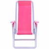 Garden Bench Playing House Toy Accessories Doll Beach Chair Foldable Deckchair Dollhouse Furniture