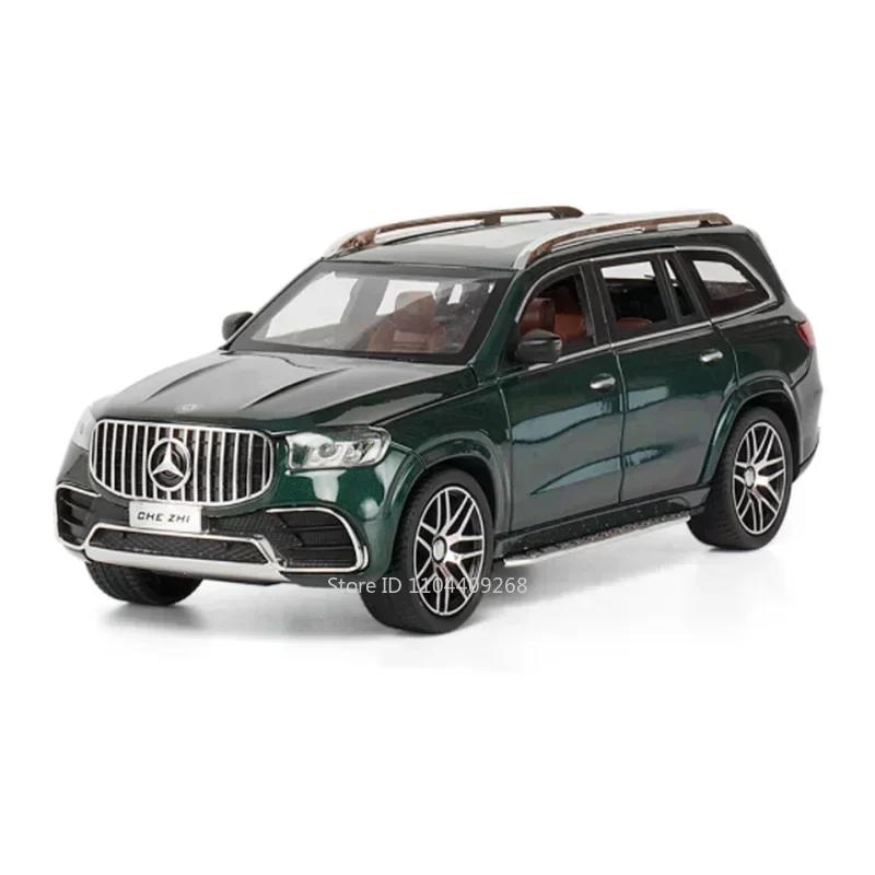 Scale 1:24 GT GLS63 Model Sports Car Toy Diecast Alloy Doors Opened Pull Back Miniature Models Sound Light Gift for Children