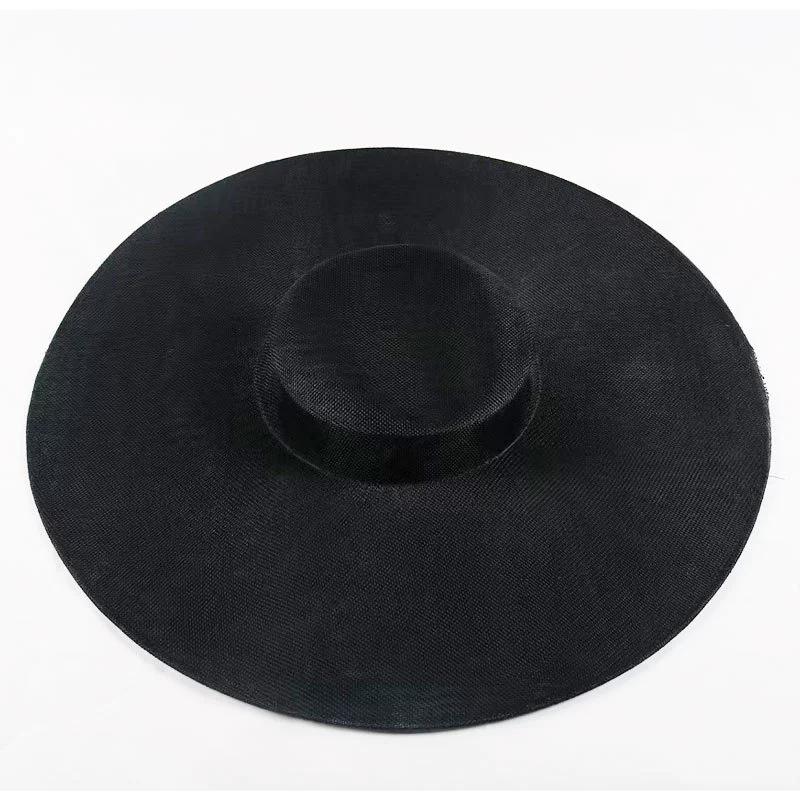 202508-bbao Ins Chic Faux Linen Diy Vintage Style Bride Solid Classic Sun Hat Women Leisure Cap