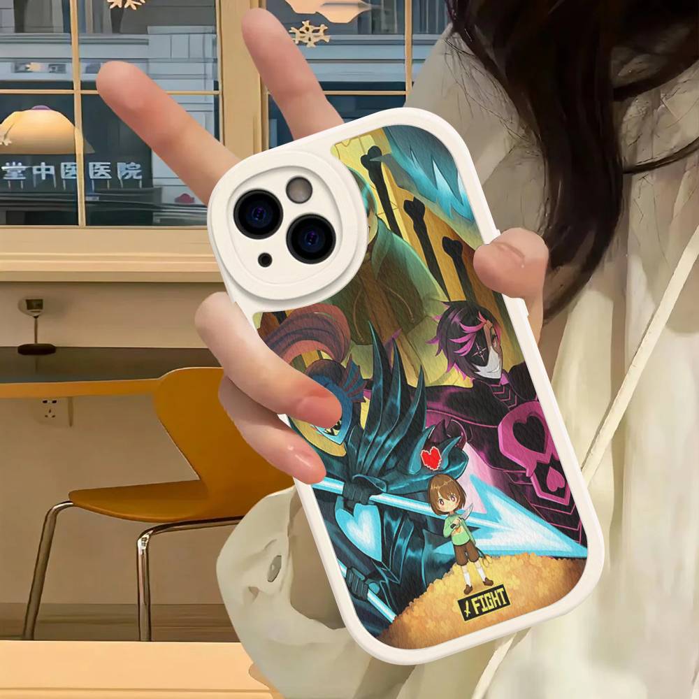 Hot Video Game U-Undertales Leather Phone Case For IPhone 16 16e 15 14 13 12 11 Pro Max Plus Mini Cover
