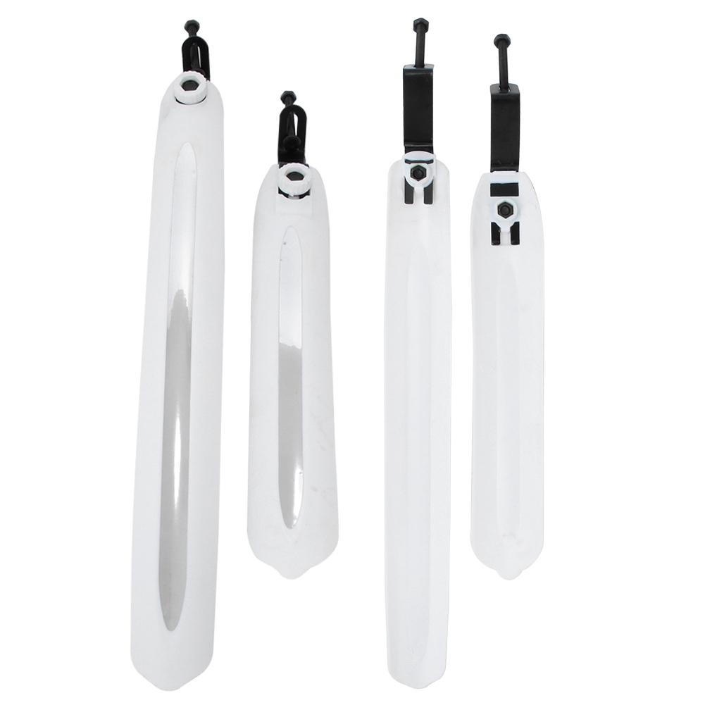 1 Ζεύγος Μπροστινό Πίσω Βουνού Δρόμου Ποδηλάτου NaΦτερό Λασπωτήρας Σετ Λασπωτήρων (λευκό)