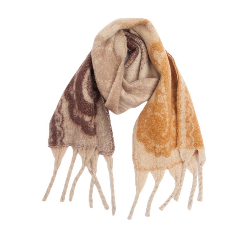 New Imitation Cashmere Winter Women Scarf Vintage Print Tassel Pashmina Mujer Femme Foulard Bufanda Long Thick Wrap Shawl