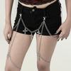 Sexy Spice Girl Cross Pendant Jeans Chain, Hip Hop Metal Chain Thigh Chain Pendant