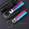 For BMW M X1 X3 Leather Car Keychain Key Chain Rings 3D Metal Keyring For BMW M Performance E46 E90 E60 F10 F30 E39 E36 F20 E87 G30 E92 E91 X5 vby40