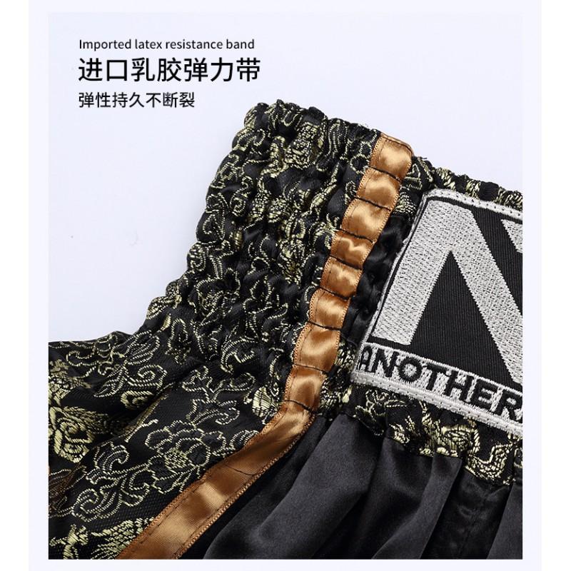 Pantalones Cortos de Muay Thai AnotherBoxer para Hombres, Mujeres, Niños, Equipo de Entrenamiento y Combate MMA, Cuero Bordado, Combate