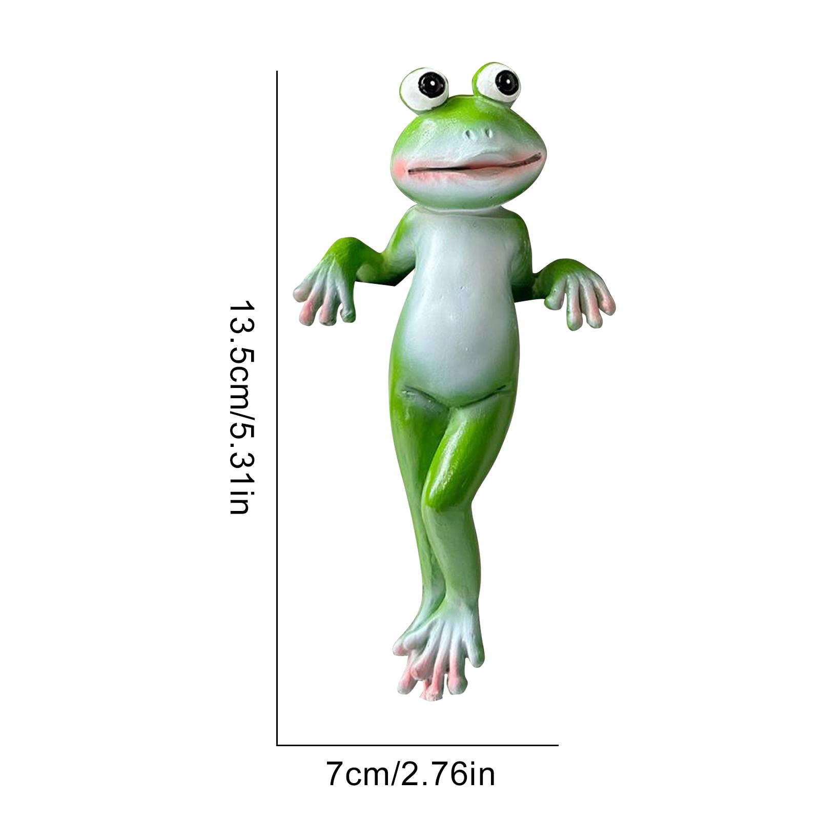 

Cute Climbing Frog Figurines Flower Pot Hugger Resin Hanging Frog Sculpture Outdoor Statue For Plant Pot Patio Balcony Ornaments