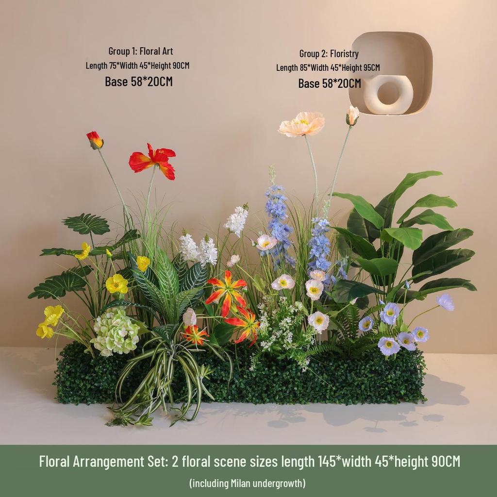 Artificial Green Plant Floral Arrangements for Indoor Decor in Hotels and Shops