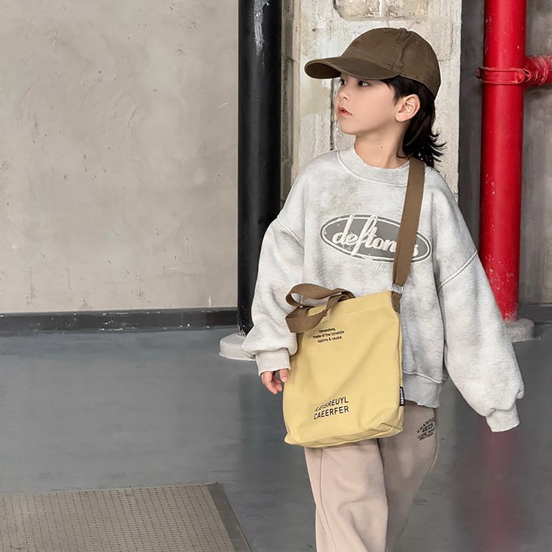 Kids Shoulder Fashionforward Bag With Letter Pattern Lightweight And Versatile For School