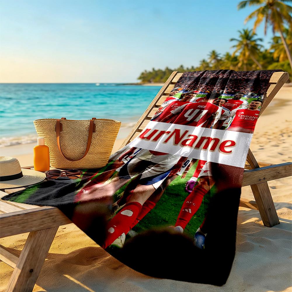 Arsenal Customize Your Name Beach Towel Super Soft Microfiber Quickdry Fabric