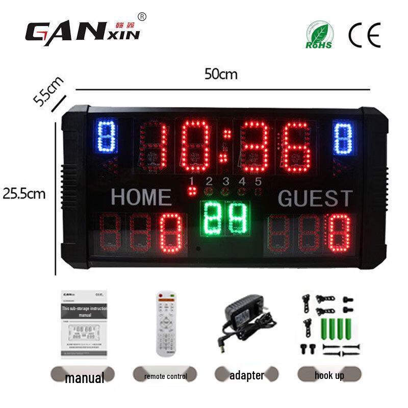 Ganxin 14-Digit Remote Basketball Scoreboard