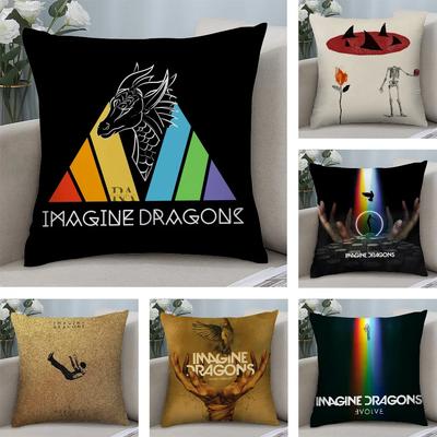 I-Imagine D-Dragons Pillow Case Plush Fabric Soft Double Sided Print Sofa Cushion Cover Throw Pillow Covers