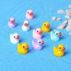 50 Stück Bunte Mini-Harz-Enten Mini-Figuren für Landschaft Mini-Enten Mikro-Feen Gartenlandschaft Puppenhaus Dekorationen