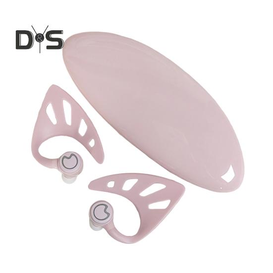 

Наушники Elf Ear Стереозвук Стабильное соединение Шумоподавление Bluetooth-совместимые беспроводные наушники-вкладыши Elf с зарядным чехлом розовый