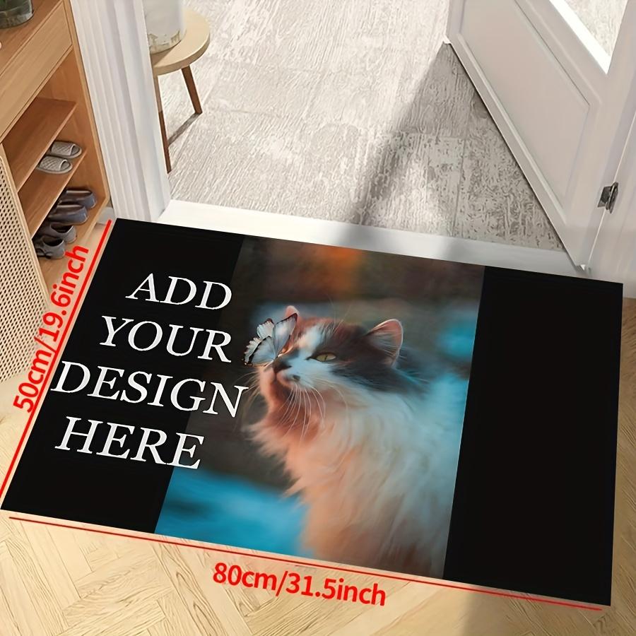 

Customizable Non-Slip Silicone Area Mat with Photo & Text - Soft, Durable, Washable - Perfect for Living Room, Bedroom, Kitchen, 50x80cm