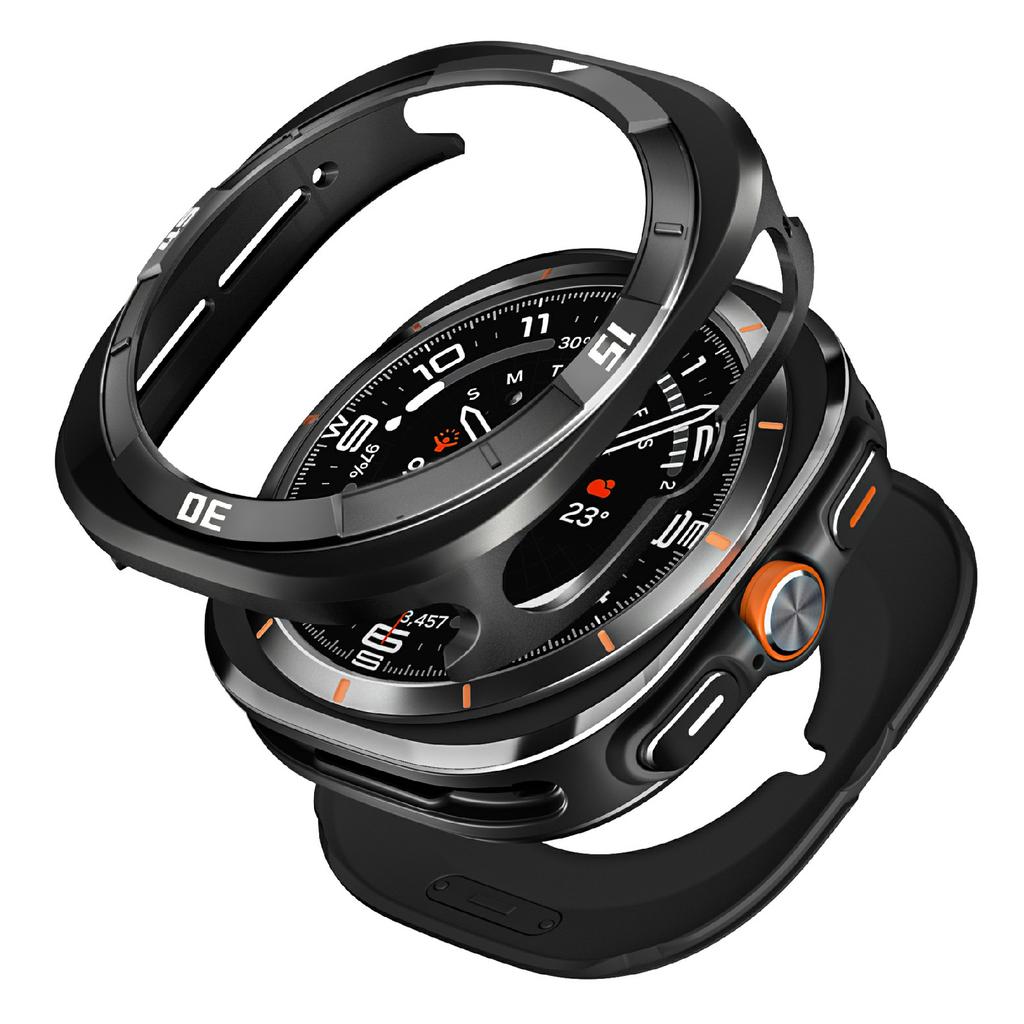 For Samsung Galaxy Watch7 44mm Watch Case Aluminum Alloy + PC Protective Cover