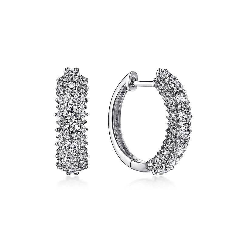 Cao Shi Boucles d'oreilles circulaires chic français - Boucles d'oreilles tendance haut de gamme pour mondaines élégantes
