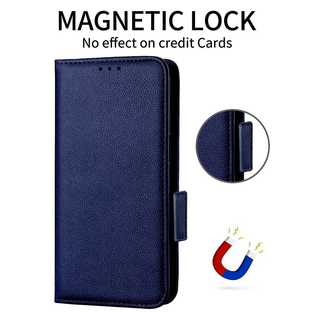 For iPhone 16 Plus Case with Wrist Strap Litchi Texture PU Leather Wallet Phone Cover