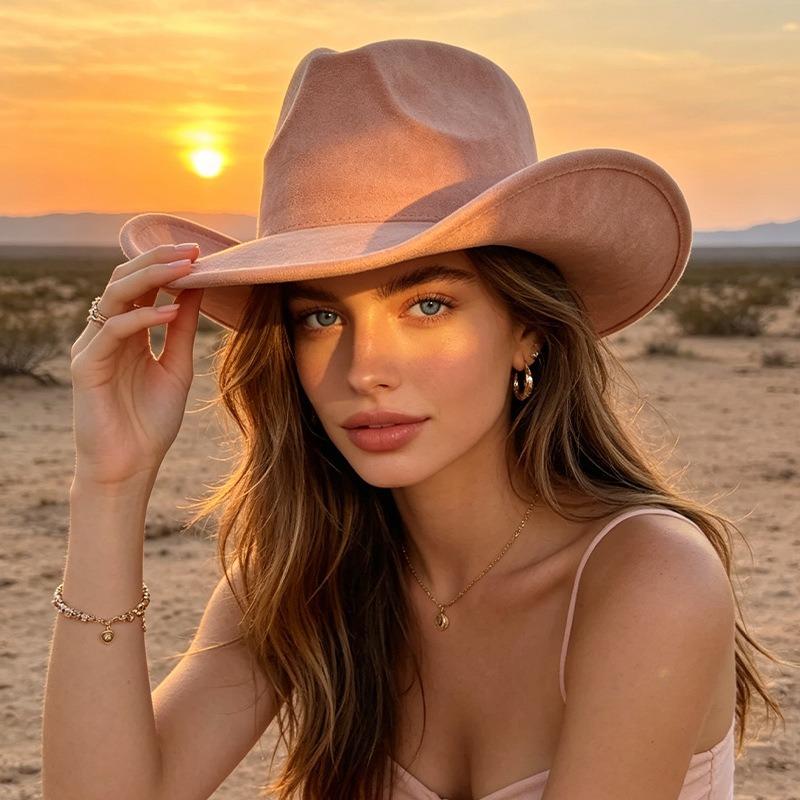 Women S American Retro Cowboy Hat Outdoor Casual Sun Protection Hat