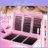 Curl 600 Cluster D Eyelashes Pack Diy Segmented Extensions 816mm Natural Dense Look