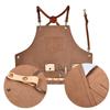 Custom Cross-Back Canvas Apron for Nail Technicians, Barbers, Florists, and Milk Tea Shops