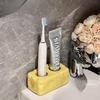 2pack Ceramic Toothbrush and Toothpaste Rack,cream Style Cheese Shape Sink,electric Toothbrush,toothpaste Rack,storage Rack Base Bracket Storage Rack