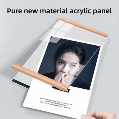 A4/A5/A6 Magnetic Wall Mounted Frame Rectangle Reusable Display Board Simple No-drill Acrylic Sign Holder Advertisement Display