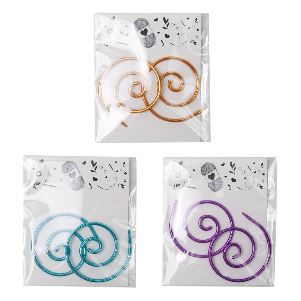 2Pcs Metal Stitching Marker Colorful Stitching Marker Rings Locking Stiching Marker Rings Knitting Marker for Crocheting