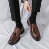 Fashion All-match Classic Men Shoes for Wedding Leather Fashion Driving Shoes Men Non-Slip Men Loafers Stylish Men Business Casual Shoes