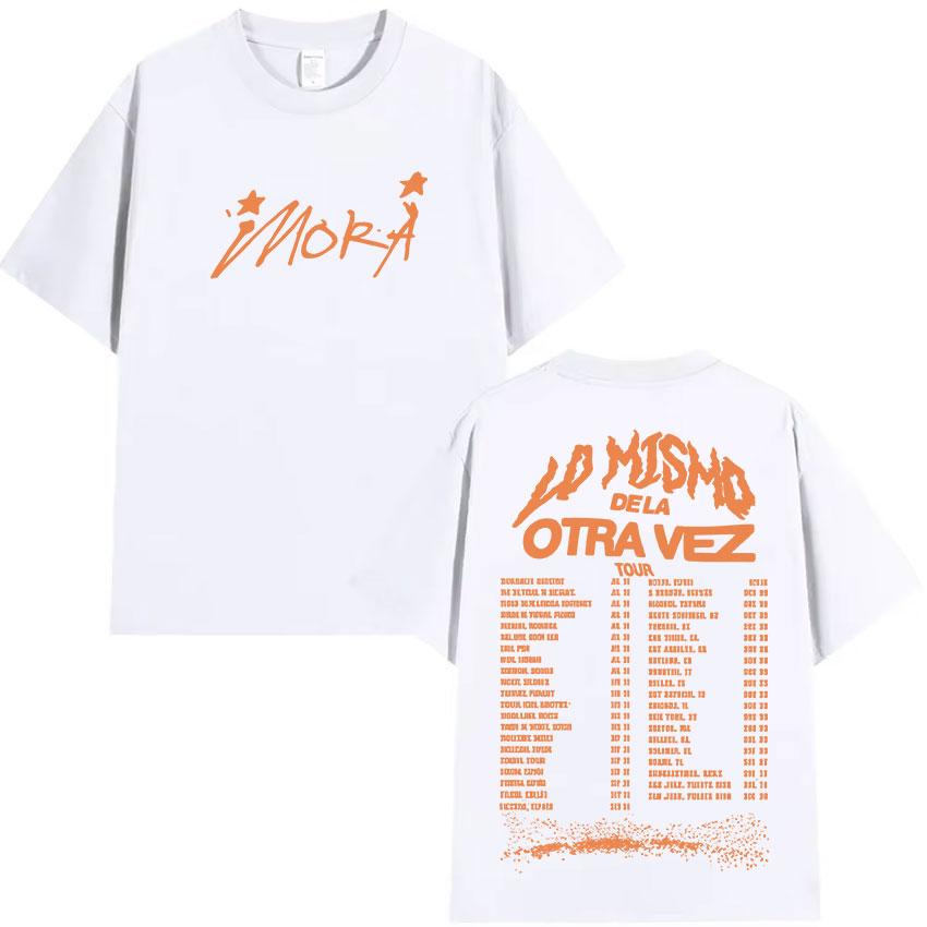 Singer Mora Lo Mismo De La Otra Vez Tour 2025 New Album T Shirts Men Women Summer ONeck High Quality Cotton TShirts Streetwear