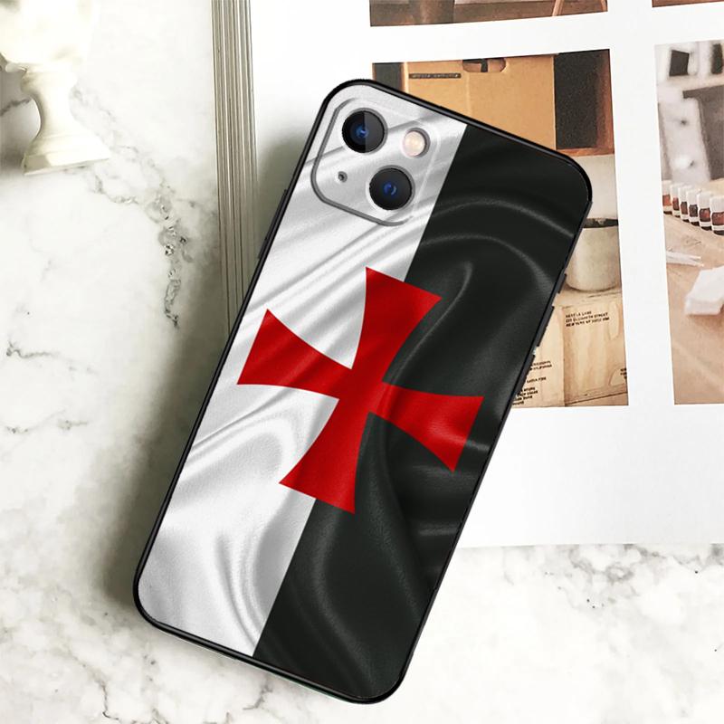 Knights Templar Coat of Arms Phone Case For iPhone 17 16 15 13 12 11 14 Pro Max Plus 12 13 Mini 16e 17 Air Cover Coque